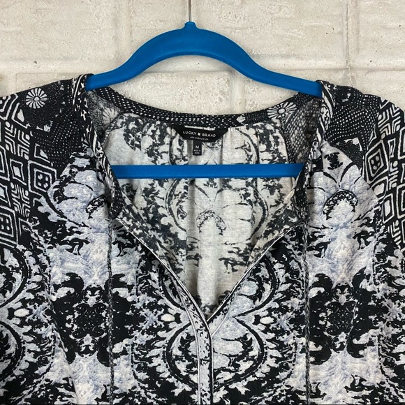 Lucky Brand Womes Tassel Tie Top Medium Peasant - Picture 3 of 12